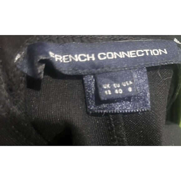 French Connection Little Black Dress Cap Sleeve Size 8 faux Wrap - Picture 9 of 10